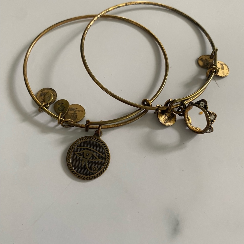 Alex and Ani Gold Charm Bracelets